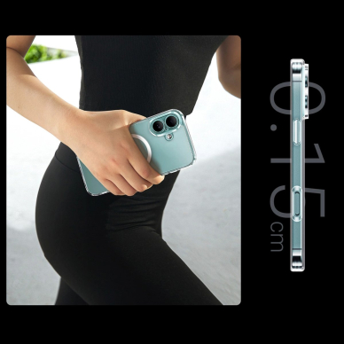 iPhone 16 Plus Ugreen Classy Clear Magnetic dėklas su MagSafe - skaidrus 8