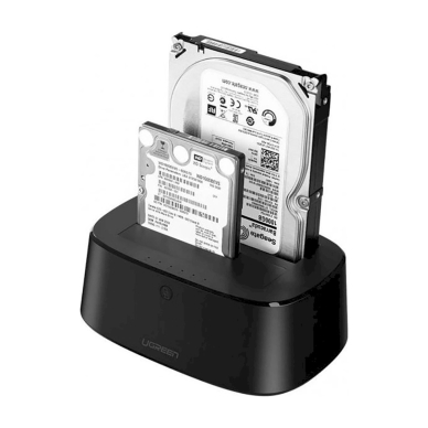 Ugreen CM198 50857 Dokavimo stotelė su USB 3.0, skirta 2.5" / 3.5" SSD/HDD diskams, EU maitinimas – juodas 1