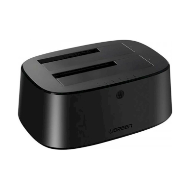 Ugreen CM198 50857 Dokavimo stotelė su USB 3.0, skirta 2.5" / 3.5" SSD/HDD diskams, EU maitinimas – juodas