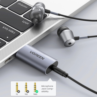Ugreen CM383 Garso adapteris – pilkas 7
