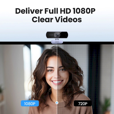 Ugreen CM678 USB HD webcam - pilkas 2