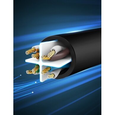 Ugreen Ethernet patchcord kabelis RJ45 Cat 6 UTP 1000Mbps 5m juodas (20162) 8