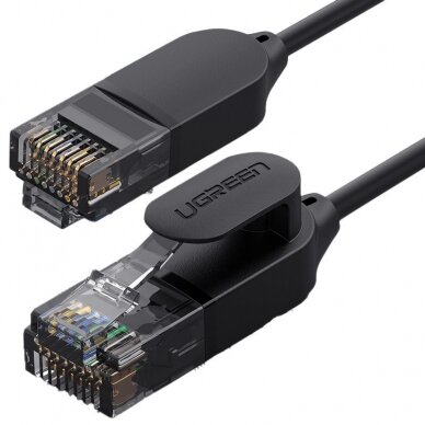 Ugreen Ethernet patchcord kabelis RJ45 Cat 6A UTP 1000Mbps 2 m juodas (70334)