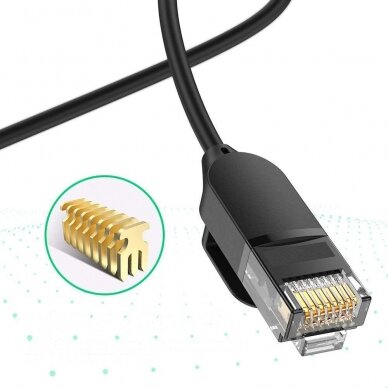 Ugreen Ethernet patchcord kabelis RJ45 Cat 6A UTP 1000Mbps 5 m juodas (70654) (ctz220) 14