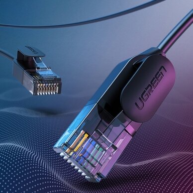 Ugreen Ethernet patchcord kabelis RJ45 Cat 6A UTP 1000Mbps 5 m juodas (70654) (ctz220) 3