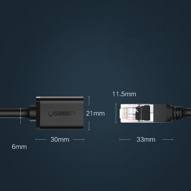 Ugreen extension cable Ethernet RJ45 Cat 6 FTP 1000 Mbps internet cable 5 m black (NW112 11283) 16