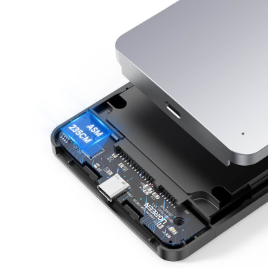 Išorinis Kietojo Disko Ugreen 2,5" Korpusas SATA 3.0 6Gbps Pilkas + USB - USB Type C Kabelis 0,5m (CM300) 7