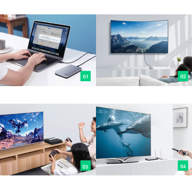 Išorinis Kietojo Disko Ugreen 2,5" Korpusas SATA 3.0 6Gbps Pilkas + USB - USB Type C Kabelis 0,5m (CM300) 9