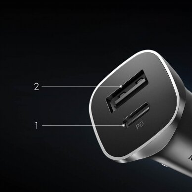 Akcija! Ugreen fast car charger USB-A / USB-C 18W gray (CD130) 10 Akcija! Ugreen fast car charger USB-A / USB-C 18W gray (CD130) 10