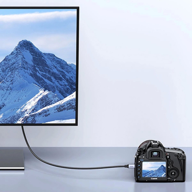 Ugreen HD164 15516 Micro HDMI / HDMI 2.1 8K kabelis 1 m – pilkas 3