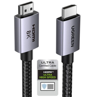 Ugreen HD171 35376 HDMI 2.1 8K sertifikuotas kabelis 5 m – pilkas 3