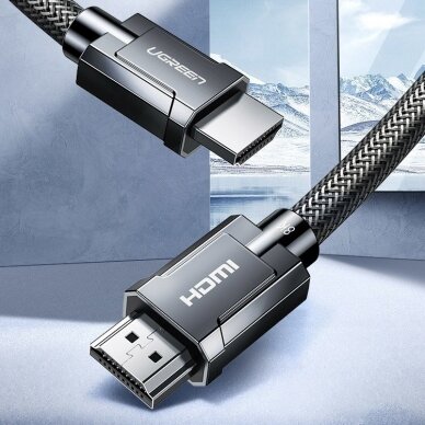 Ugreen HDMI 2.1 kabelis 8K 60 Hz / 4K 120 Hz 3D 48 Gbps HDR VRR QMS ALLM eARC QFT 2 m pilkas (HD135 70321) 2