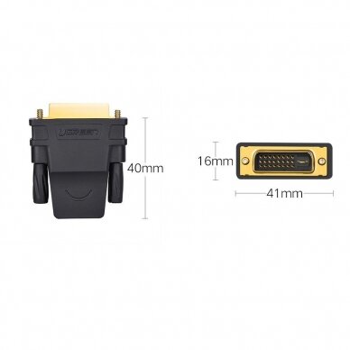 Ugreen HDMI (female) - DVI 24+1 (male) adapter FHD 60 Hz black (20124) 6