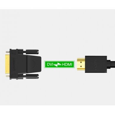 Ugreen HDMI (female) - DVI 24+1 (male) adapter FHD 60 Hz black (20124) 8