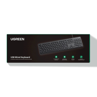 Ugreen KU004 90875 Laidinė klaviatūra 1.5 m, skirta Windows / MacOS – juoda 4