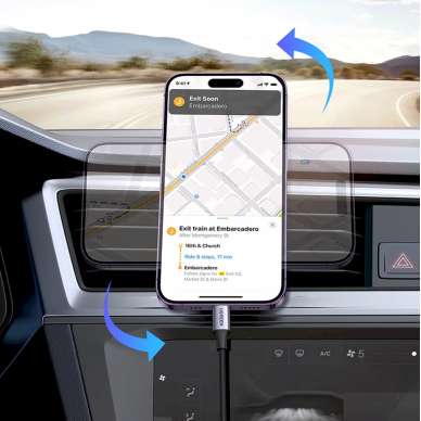 Ugreen LP428 Magnetinis automobilinis telefono laikiklis, skirtas oro angoms – juodas 10
