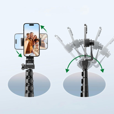 Ugreen LP680 Asmenukių lazda su stovu ir Bluetooth valdymu 1.8 m – juoda 10