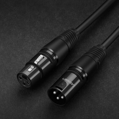 Kabelis Ugreen microphone extension cord XLR (female) - XLR (male) 3 m (AV130) 5