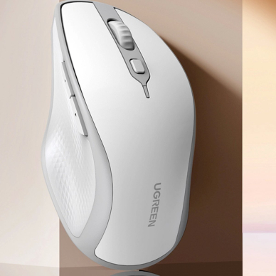 Ugreen MU101 Ergonominė belaidė pelė Bluetooth / 2.4 GHz – balta 4