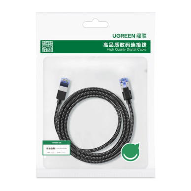 Ugreen NW153 Ethernet RJ45 Cat 8 kabelis su vario šerdimi 1.5 m – juodas 4