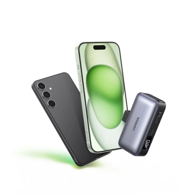 Ugreen PB503 Powerbank 5000mAh su USB-C jungtimi ir integruotu USB-C kištuku – pilkas 2