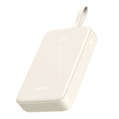 Ugreen PB505 Powerbank 20000mAh 22.5W USB-C / USB-A su integruotu USB-C kabeliu – baltas 1