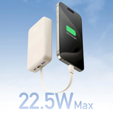 Ugreen PB505 Powerbank 20000mAh 22.5W USB-C / USB-A su integruotu USB-C kabeliu – baltas 7
