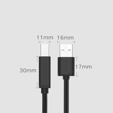 Ugreen US122 Spausdintuvo kabelis USB-B – USB-A 2.0 10 m – juodas 6