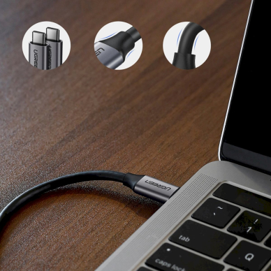 Ugreen US161 50751 Kabelis USB-C 3.1 / USB-C 3.1 1.5 m – pilkas 6