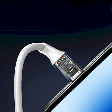 Ugreen US199 60162 MFi kabelis USB-A / Lightning 1.5 m – sidabrinis 5
