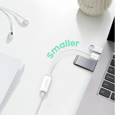 Ugreen US206 30712 Adapteris USB-A (male) / mini jack 3.5 mm (female) – baltas 8