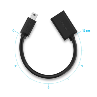 Ugreen US249 10383 OTG adapteris mini USB-B (male) / USB-A (female) 10 cm – pilkas 2
