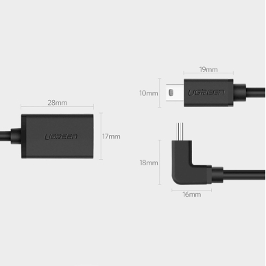 Ugreen US249 10383 OTG adapteris mini USB-B (male) / USB-A (female) 10 cm – pilkas 8