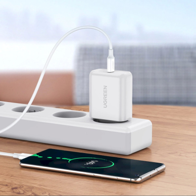 Ugreen US264 60517 Kabelis USB-C / USB-C PD QC AFC 0.5 m – baltas 3