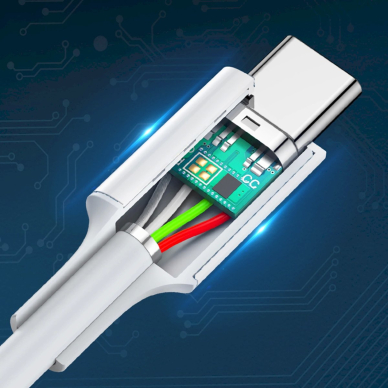 Ugreen US264 60517 Kabelis USB-C / USB-C PD QC AFC 0.5 m – baltas 5