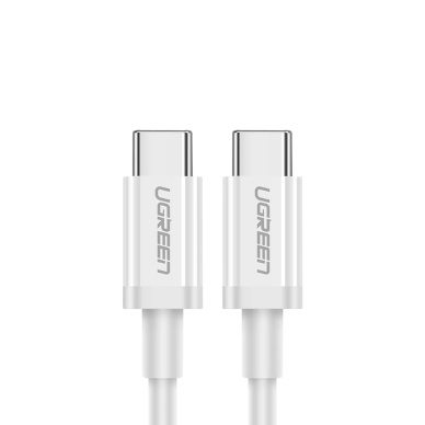 Ugreen US264 60517 Kabelis USB-C / USB-C PD QC AFC 0.5 m – baltas