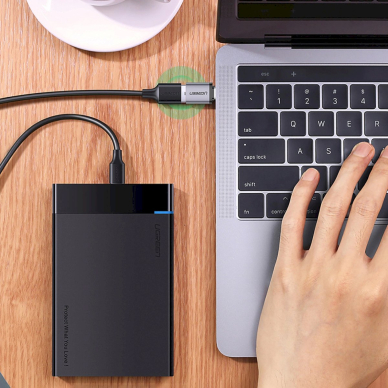Ugreen US270 Adapteris USB-C (male) / USB-A 3.0 (female) su virvele – pilkas 4