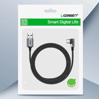 Ugreen US284 70255 Kabelis USB-A (tiesus) / USB-C (kampinis) 3A 3 m – pilkas 10
