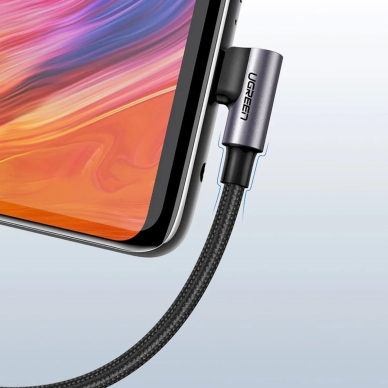 Ugreen US284 70255 Kabelis USB-A (tiesus) / USB-C (kampinis) 3A 3 m – pilkas 6