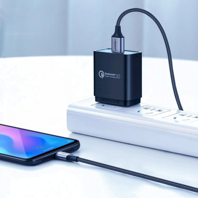 Ugreen US288 60124 Kabelis USB-A / USB-C QC 3.0 3A 0.25 m – pilkas 2