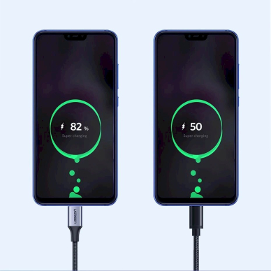 Ugreen US288 60124 Kabelis USB-A / USB-C QC 3.0 3A 0.25 m – pilkas 3