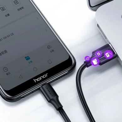 Ugreen US289 60134 Kabelis micro USB / USB-A 0.25 m – juodas 13