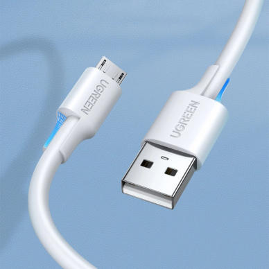 Ugreen US289 60140 Kabelis micro USB / USB-A 0.5 m – baltas 3