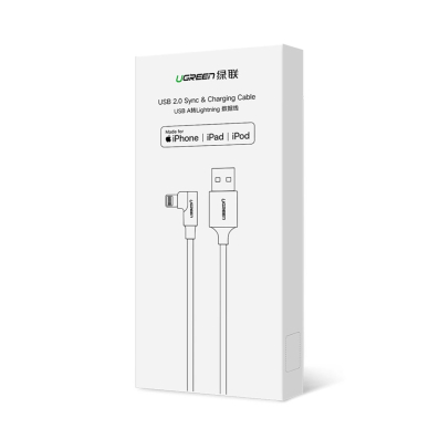 Ugreen US299 60555 Kampinis MFi kabelis Lightning / USB-A 2.4A 1 m – raudonas 1