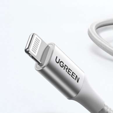 Ugreen US304 70523 MFi kabelis USB-C / Lightning 1 m – sidabrinis 5