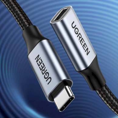 Ugreen US372 80810 Kabelis USB-C – USB-C PD QC 100W 5A 10Gbps 0.5 m – pilkas 7