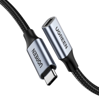 Ugreen US372 80810 Kabelis USB-C – USB-C PD QC 100W 5A 10Gbps 0.5 m – pilkas