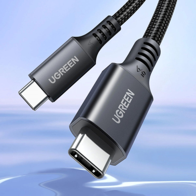 Ugreen US555 100W USB-C / USB-C PD kabelis 3 m – pilkas 8