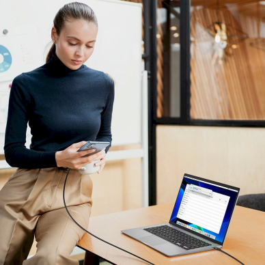 Ugreen US562 USB-C – USB-C PD greito įkrovimo kabelis 1.5 m – juodas 3