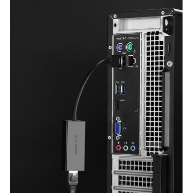 USB Kabelis Ugreen 2.0 100 Mbps Ethernet external network adapter Juodas (CR110 20254) 5